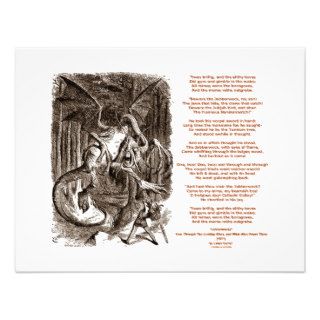 Jabberwocky Poem by Lewis Carroll Personalized Announcement