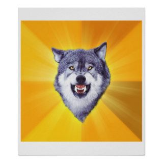 Courage Wolf Print