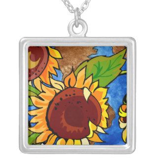 Sunflower Planet Personalized Necklace