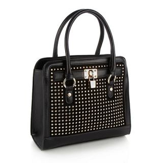 Red Herring Black faux leather studded tote bag