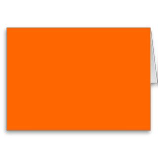 Solid Orange Background Color FF6600 Card
