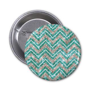 Teal and silver glittery chevron pattern. pin