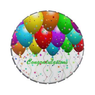 Party Time Balloons Congratulations Candy Tins