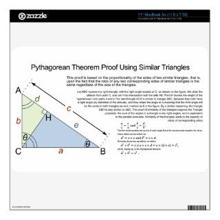 Pythagorean Theorem Proof Using Similar Triangles Skin For MacBook Air
