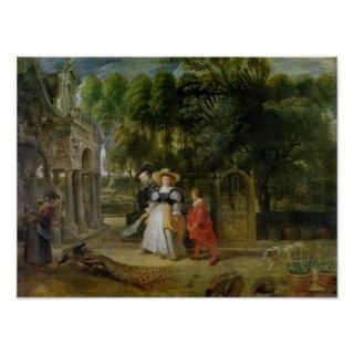 Rubens and Helene Fourment  in the Garden Poster