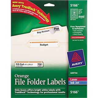Avery® 5166 Orange Permanent File Folder Labels with TrueBlock™, 750/Pack  Make More Happen at Staples®