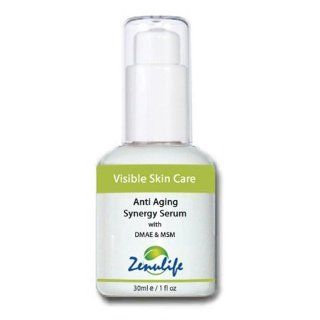 Organic Anti Aging Synergy Serum with DMAE & MSM 100%   Organic Ingredients 30ml / 1 fl oz by VISIBLE Skin Care  Facial Treatment Products  Beauty