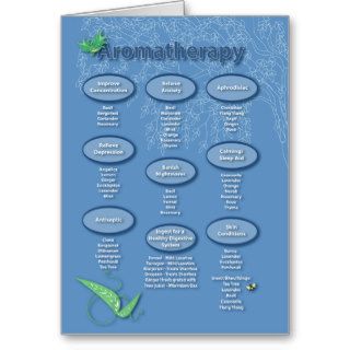 Aromatherapy Chart in Burgundy Cards