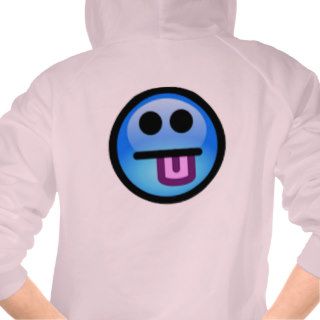 Blue Smiley Face with tongue sticking out. Fun T Shirt