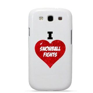 SudysAccessories I Love Heart Snowball Fights Samsung Galaxy S3 Case S III Case i9300   SoftShell Full Plastic Snap On Graphic Case Cell Phones & Accessories