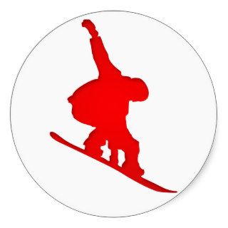 Red Snowboarder Sticker