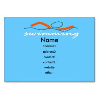 Colorful Swim Symbol V #2 Business Card Template
