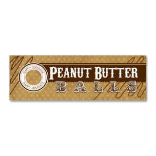 Peanut Butter Balls Profile Cards Business Card Template