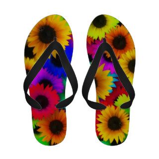 Colorful Sunflowers Sandals