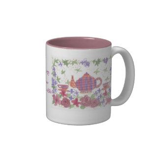 Tea Time Teapot and Flowers Coffee Mug