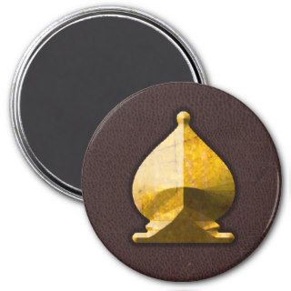 Golden Bishop   Zero Gravity Chess (SLG) Fridge Magnet