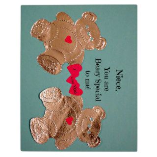 Niece, you are Beary Special to me Photo Plaques