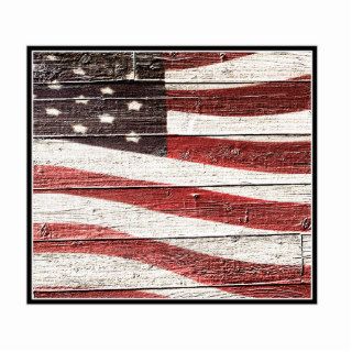 Painted American Flag on Rustic Wood Texture Photo Cut Outs