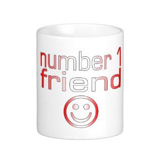Number 1 Friend in Canadian Flag Colors for Boys Coffee Mug