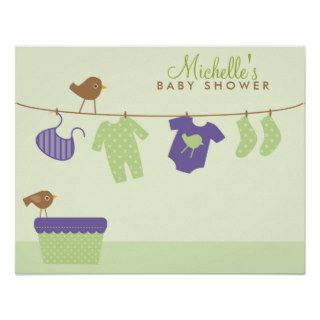 Baby Laundry Baby Shower Welcome Sign Poster