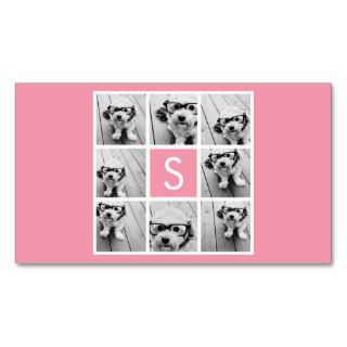 Create Your Own Instagram Collage Custom Monogram Business Cards