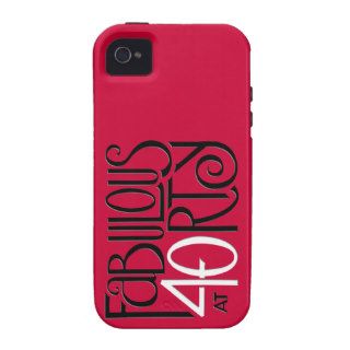 Fabulous 40 black white red iPhone 4 Tough iPhone 4/4S Cover
