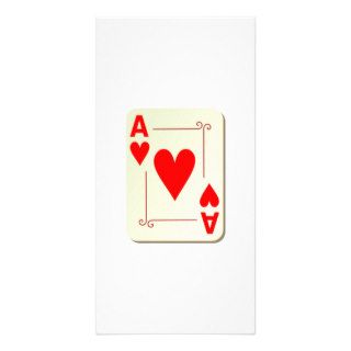 Ace of Hearts Playing Card Photo Card Template