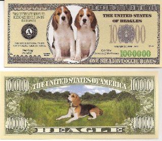 Beagle $Million Dollar$ Novelty Bill Collectible 