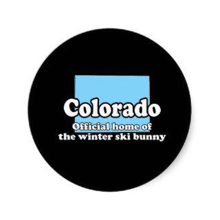 Colorado Home Of Ski Bunny Sticker