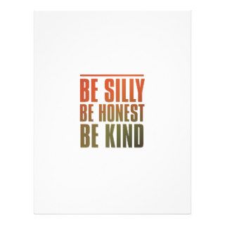 be silly be honest be kind letterhead template
