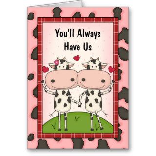 Love & Support   Cows Greeting Card