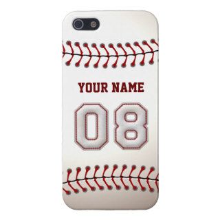 Player Number 8   Cool Baseball Stitches iPhone 5 Covers