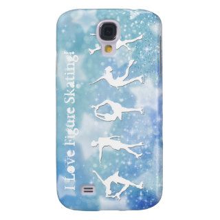 I Love Figure Skating Script   stars & bubbles Samsung Galaxy S4 Cover