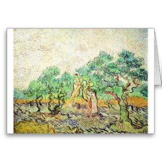 The Olive Orchard   Vincent Van Gogh (1889) Greeting Card