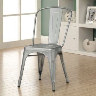 Monarch Silver Metal 33 in. Cafe Chairs   Set of 2   Dining Chairs
