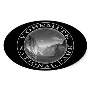 Yosemite National Park Black And White Valley Stickers