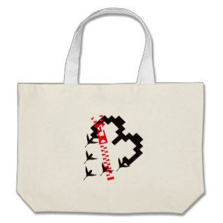 Zippered Heart Tote Bags