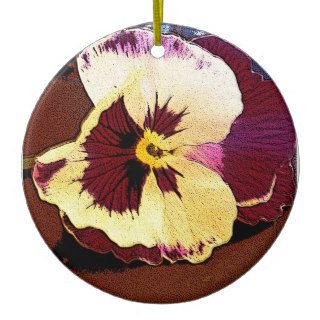 Pansy Poster Edges Christmas Tree Ornament