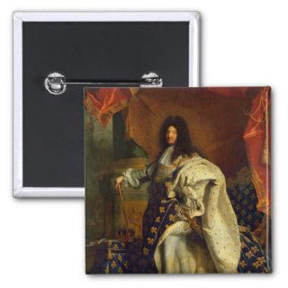 Louis XIV in Royal Costume, 1701 Pinback Buttons