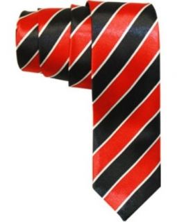 Black and Red Diagonal Stripes Skinny Tie at  Mens Clothing store