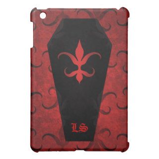 Elegant gothic victorian coffin red Halloween iPad Mini Cases