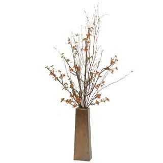 DDI 5349 Silk Bittersweet Branches in a Tall Tapering Square Copper Finish Vase   Bittersweet Plant