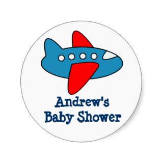 Cute airplane stickers for baby shower party