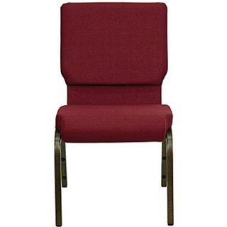 Flash Furniture HERCULES Series 18.5 Wide Stacking Church Chair with 4.25 Thick Seat   Gold Vein Frame, Burgundy, 40/Pack  Make More Happen at