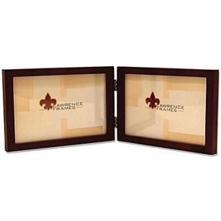 4x6 Hinged Double (Horizontal) Walnut Wood Picture Frame   Gallery Collection  Make More Happen at