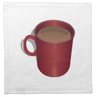 Red Coffee Cup Cloth Napkins