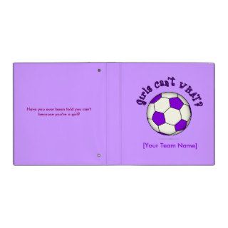 Soccer Ball in Purple Vinyl Binder