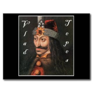 Vlad Tepes with name in Blackadder Postcard