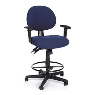 OFM™ Fabric 24 Hour Computer Task Chair With Arms & Drafting Kit, Blue  Make More Happen at