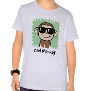 Cartoon Clip Art Cool Monkey with Sunglasses Tee Shirts